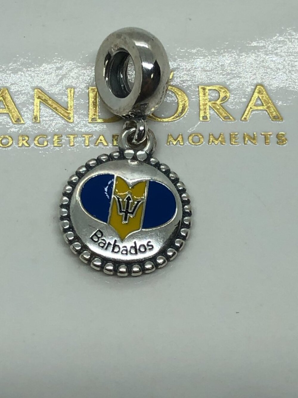 ✨🔥Pandora Barbados flag Charm S925 Silver with box